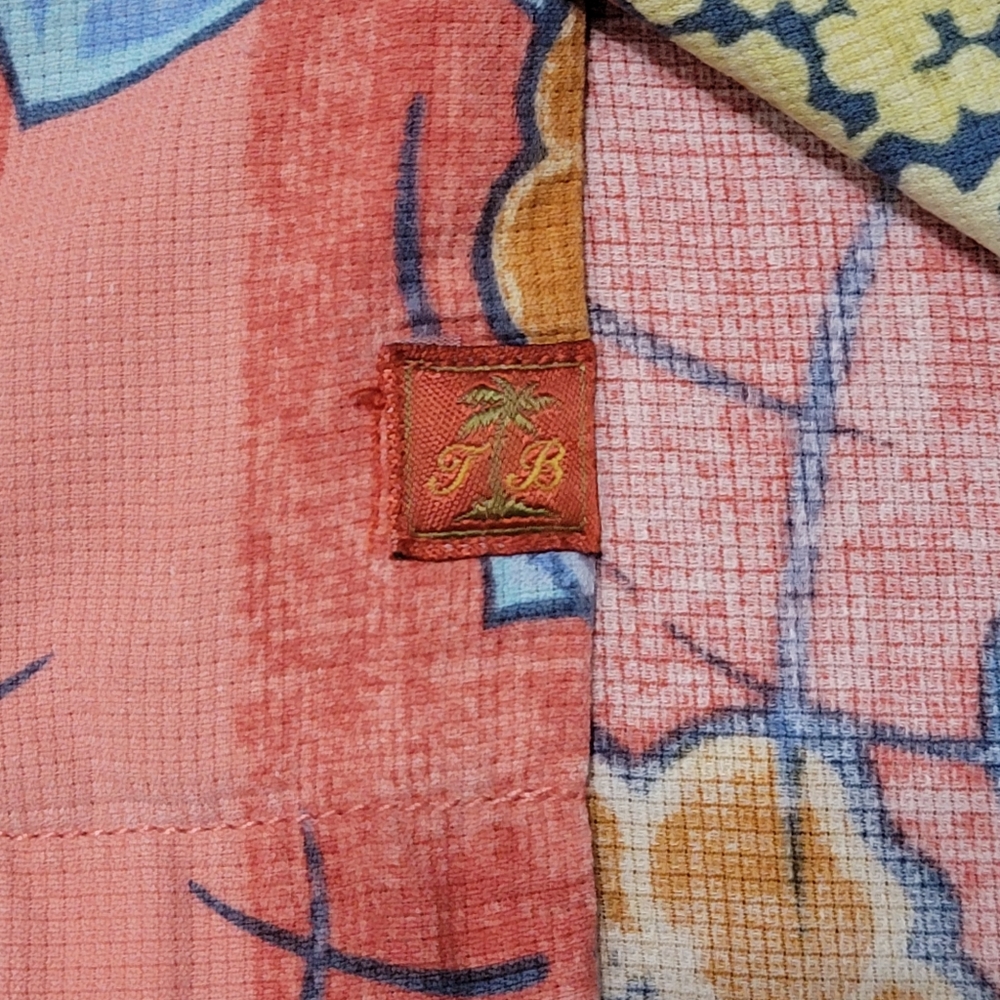 Tommy Bahama 100% Silk Orange Floral Shirt Size 3XB - Picture 11 of 13